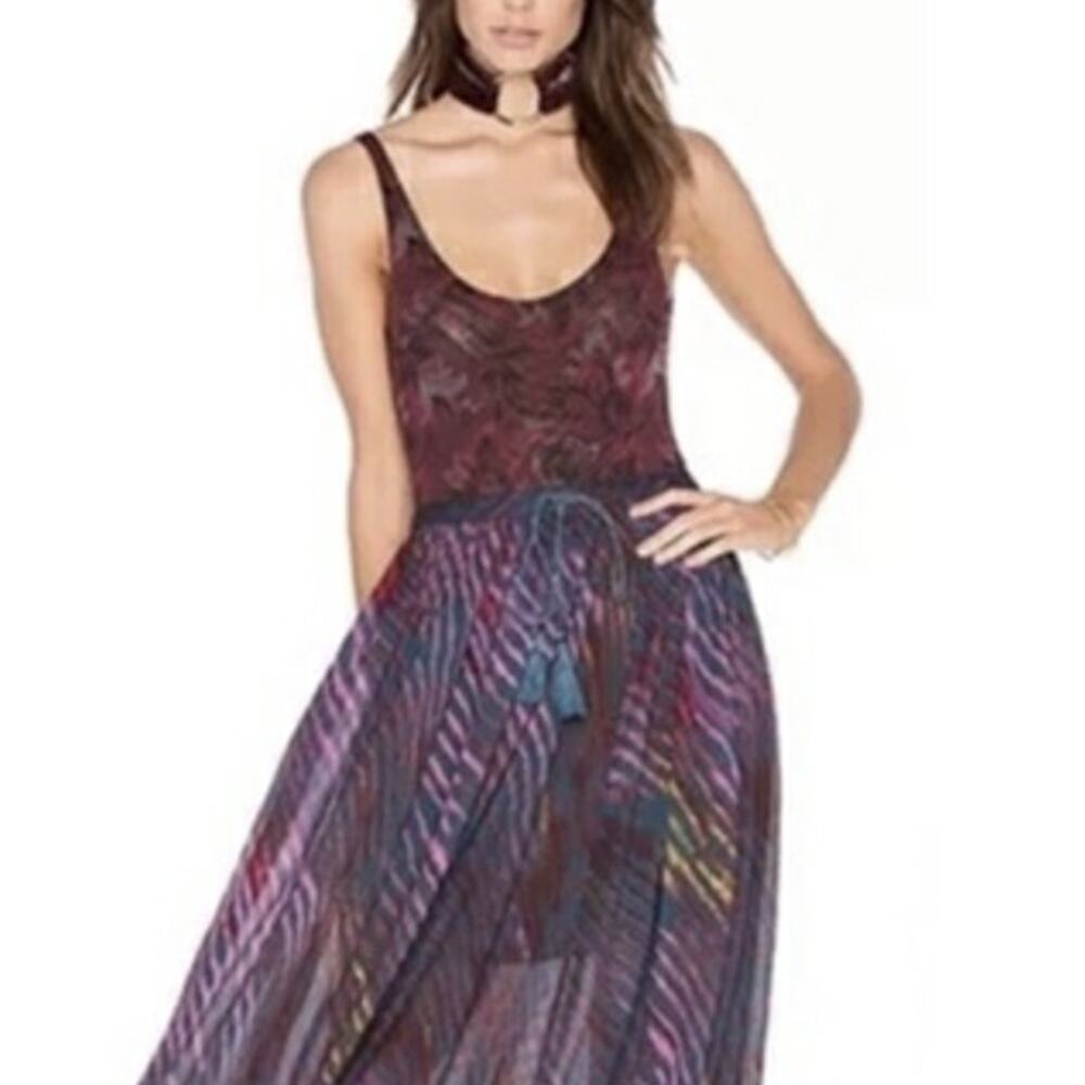 Free People Multicolor Merlot Bodysuit Alt Secondhand Rebel Mall Rat Size L